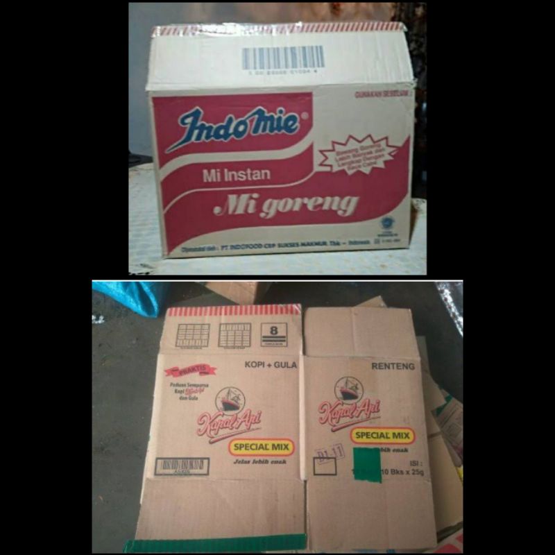 Jual Kardus Box Packing Dus Kosong Bekas Indomie 34x20x24 cm dan Kapal ...