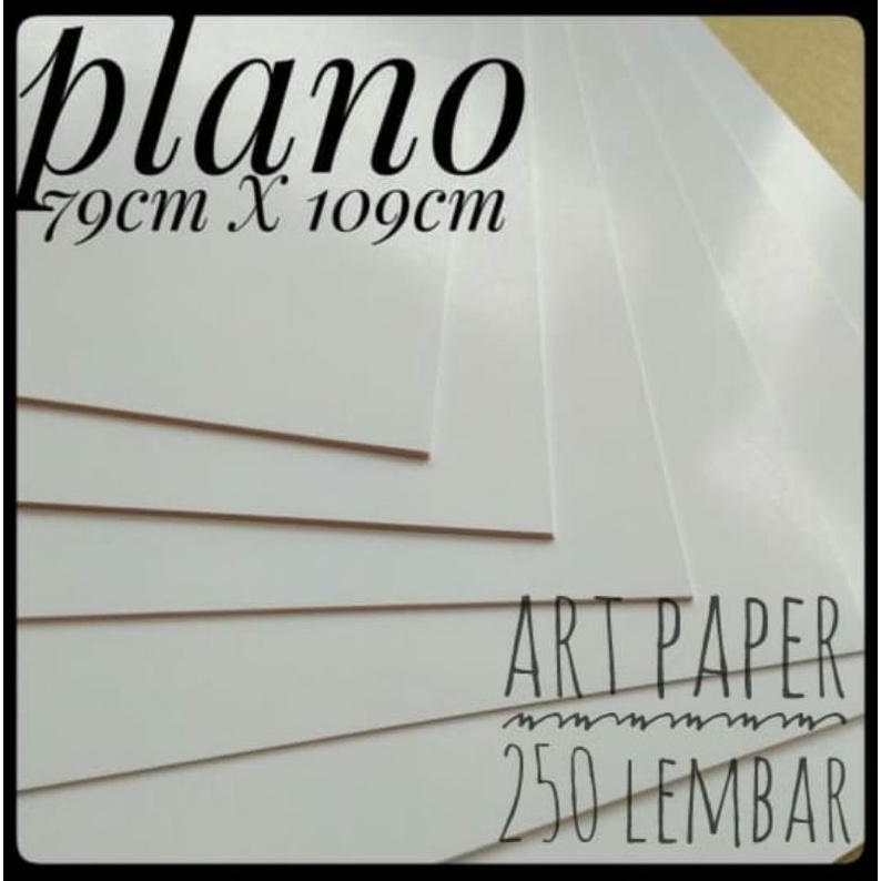 Jual Kertas Art Paper 150 gr Ukuran Plano 79 cm x 109 cm ( isi 250
