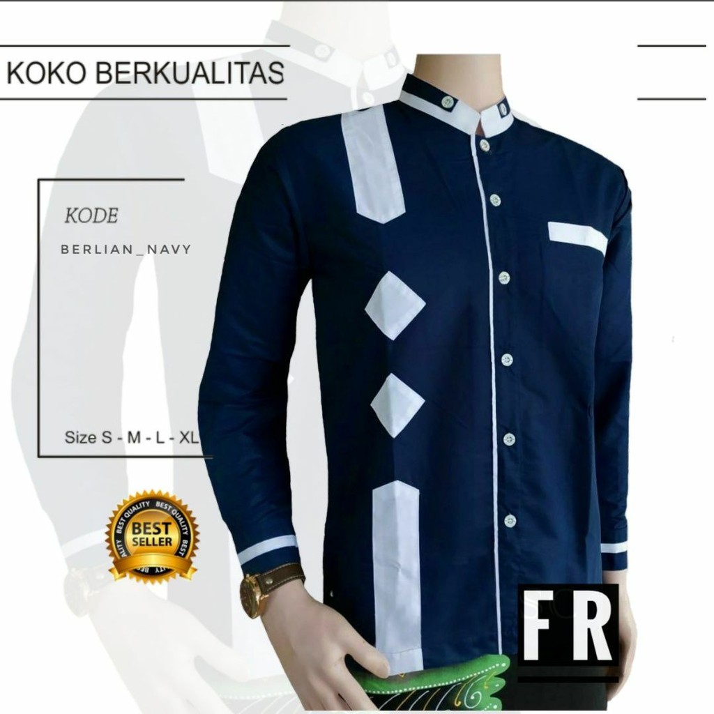 Jual BAJU KOKO MUSLIM PRIA KEMKO KEMEJA KOKO GUS AZMI AZZAHIR SYUBBANUL