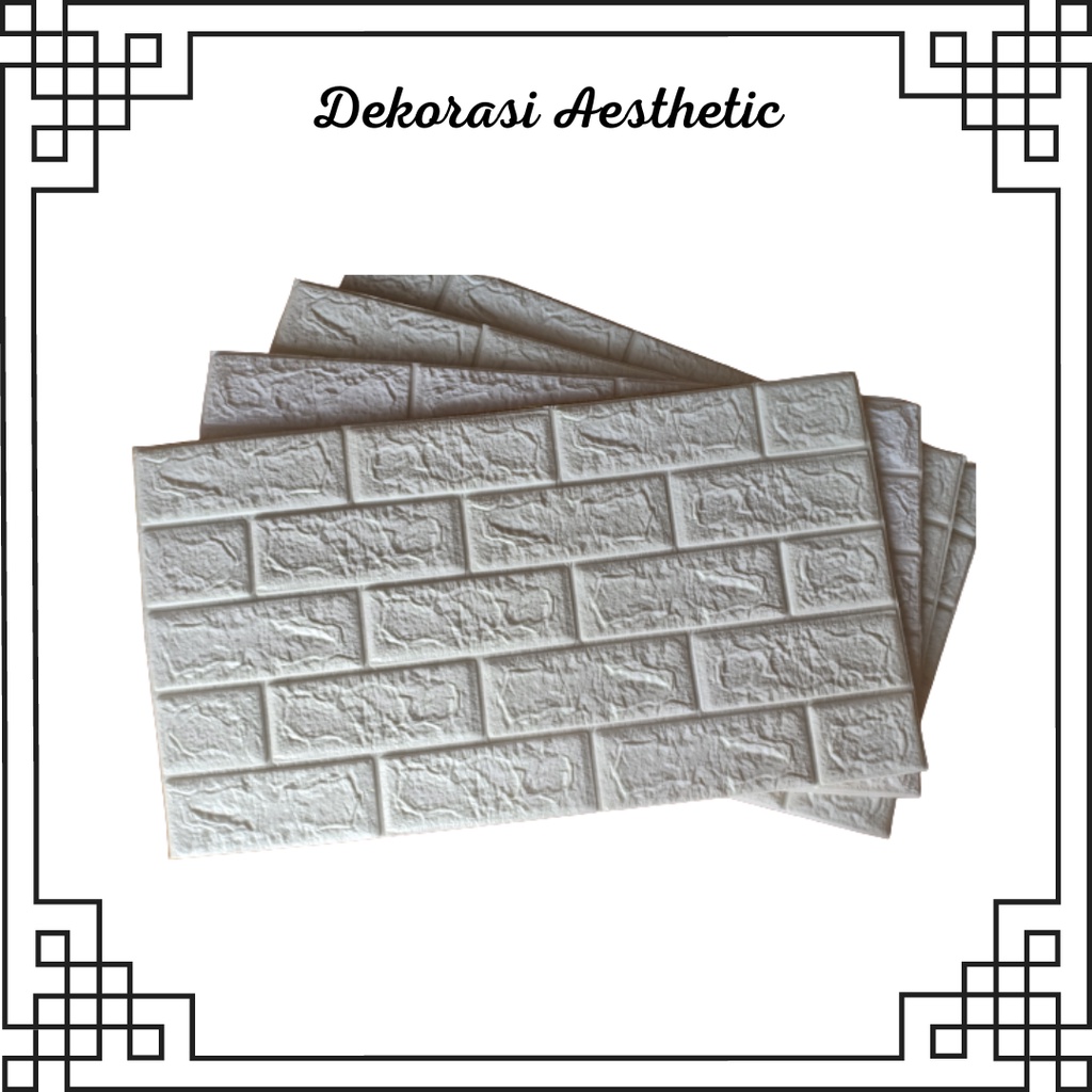 Jual Wallpaper Dinding FOAM Timbul 3D Bata CLASSIC BRICK 70 x 77 cm / Wallpaper Bata 3D Shopee