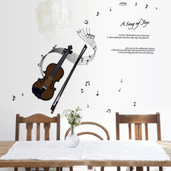 Jual Stiker Dinding / Kaca / Wall Sticker (Musik Biola, A Song of Joys ...