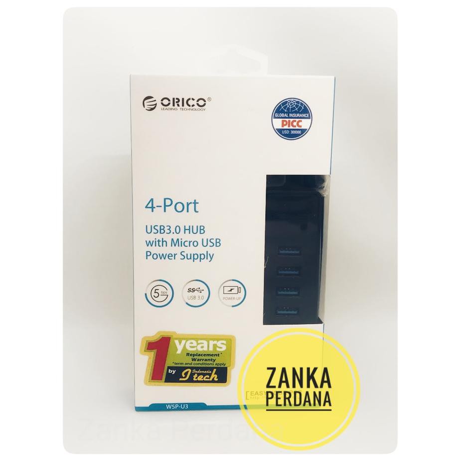 Jual Kabel Usb Hub | Orico W5Pu3 Usb Hub 4 Port Usb 3.0 - Hitam ...