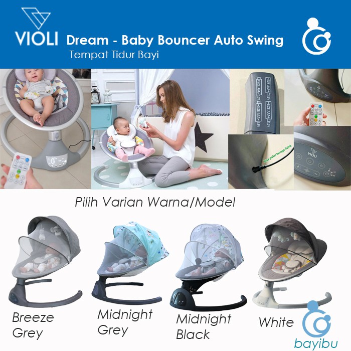 Jual VIOLI Dream Auto Swing Bouncer Baby Swing Shopee Indonesia