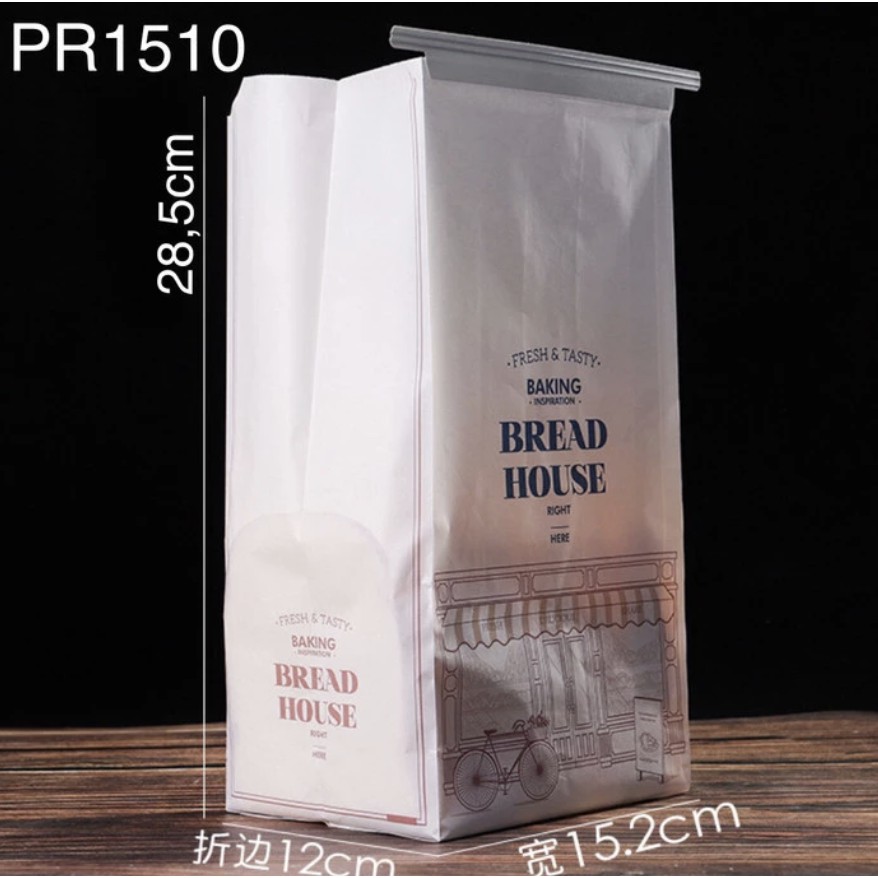 Jual PRK1510 Kemasan Plastik Roti Kertas Kantong Packaging BREAD HOUSE ...