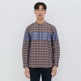 M231 Kemeja Pria Koko Panjang Coklat 2487A