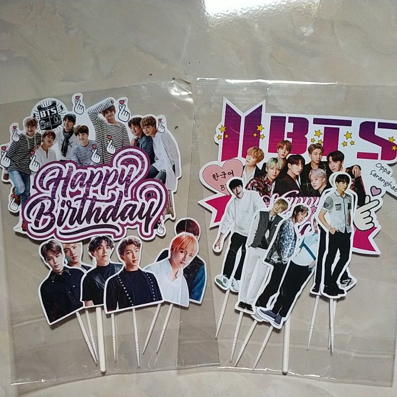 Jual topper ulang tahun BTS | Shopee Indonesia