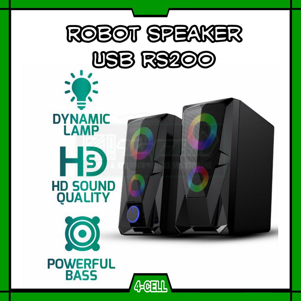 Jual SPEAKER ROBOT RS200 LAPTOP / PC / GAMING SOUNDBAR SUPER BASS