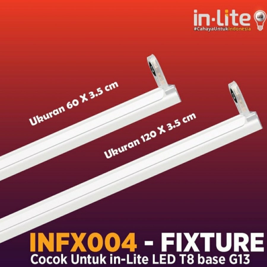 Jual Kap TL Led Inlite 18w Dudukan T8 In Lite INFX004 120 cm | Shopee ...