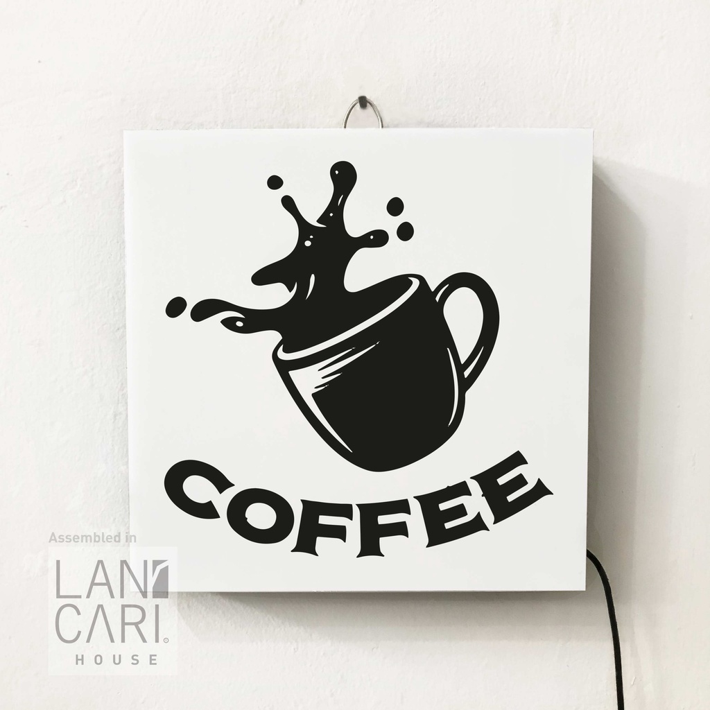 Jual Neon Box LightBox Coffee Resto Coffee Dinding Display Light Box