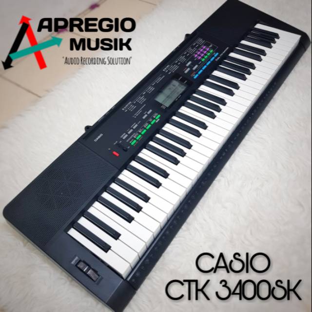 Jual keyboard dan midi controller CASIO CTK 3400SK Shopee Indonesia