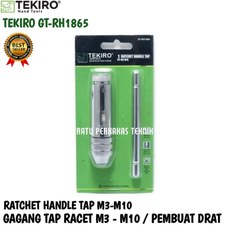 Jual Tekiro Gagang Tap Balik M3 - M10 Handle Ratchet GT-RH1865 Stang ...