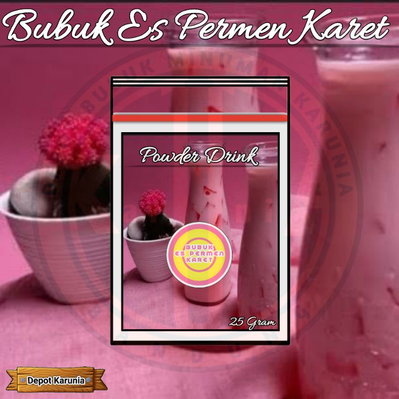 Jual Bubuk Minuman Rasa Es Permen Karet 25gr / Minuman Serbuk Kekinian ...