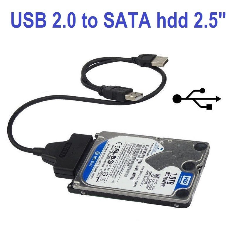 Jual USB TO SATA 2.5in Converter USB 2.0 to Sata Kabel Data SSD HDD 2.5 ...