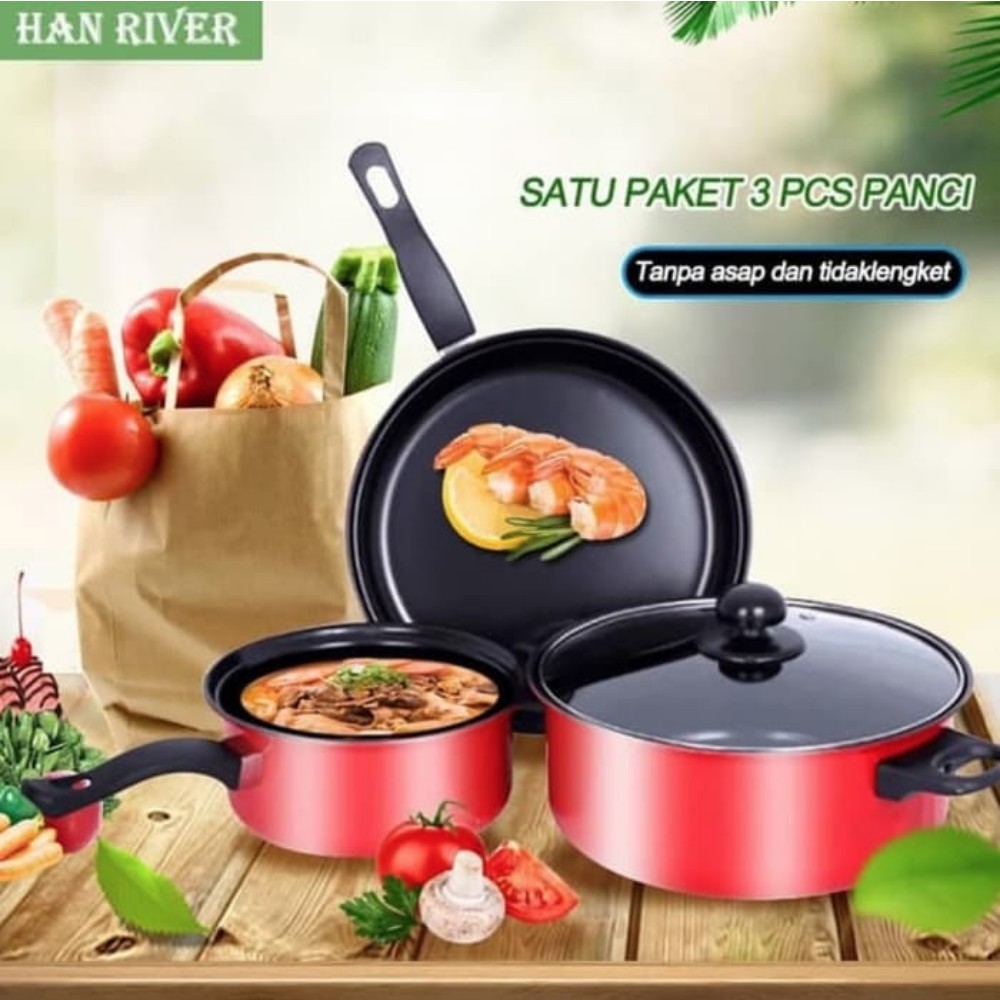 Jual Panci Set Stainless Han River Panci Stainless Serbaguna