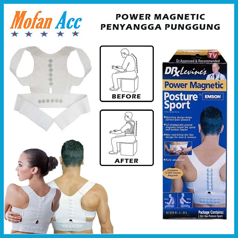 Jual Posture Support Sport Power Magnetic Penegak Punggung Rompi Alat ...