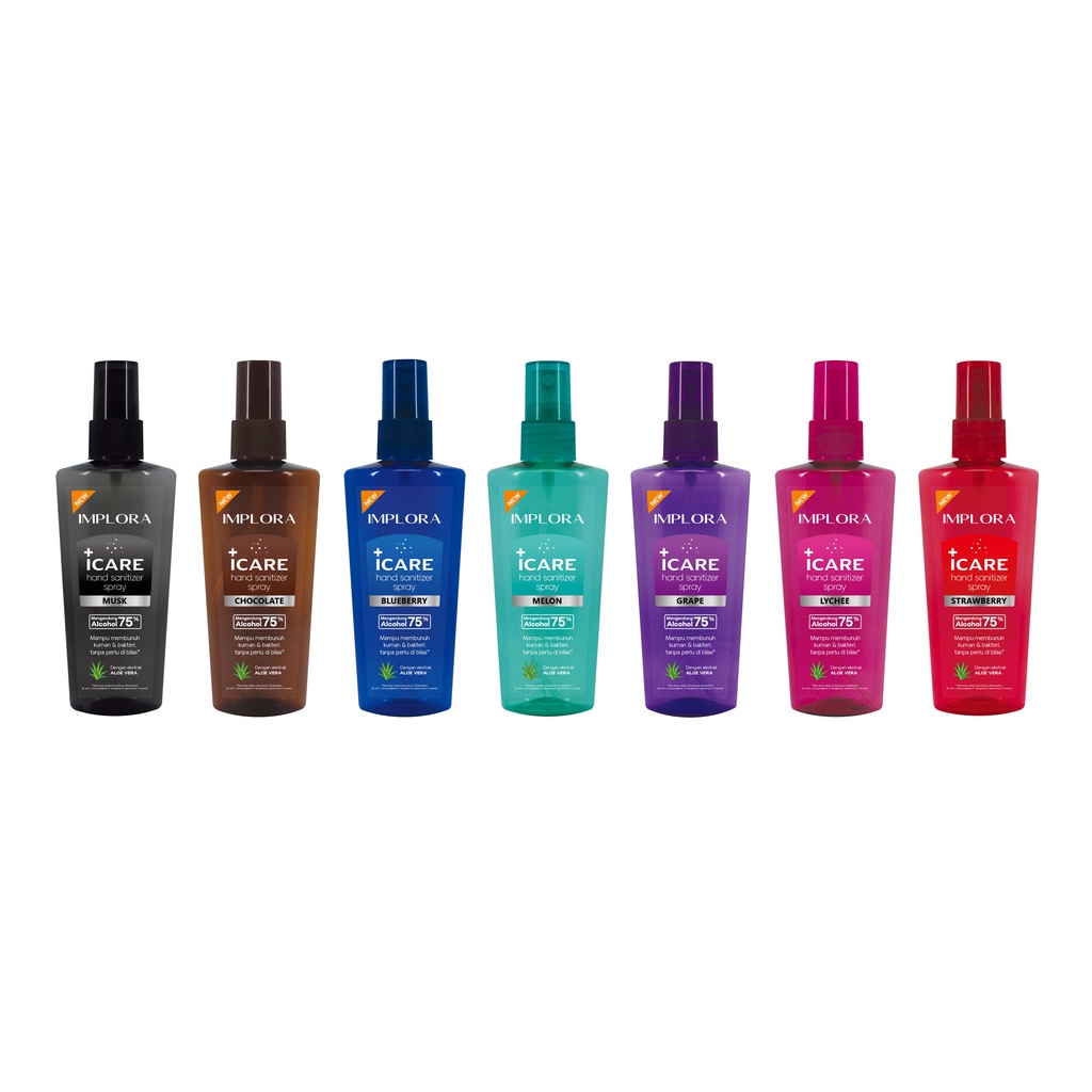 Jual IMPLORA ICARE Hand Sanitizer Spray All Series 100 ml | Shopee ...