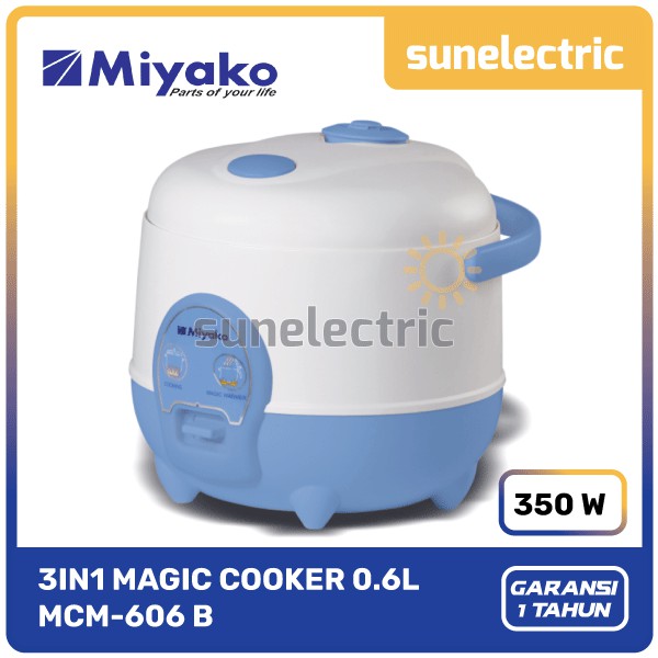 Jual Miyako MCM-606 B Magic Com / Rice Cooker 3in1 MCM 606 B / MCM606 B ...