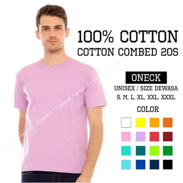 Kaos Polos Combed 20s UK XXXL (100 Cotton) Baju Polos Kaos Polos Tshirt Polos Tshirt Combed