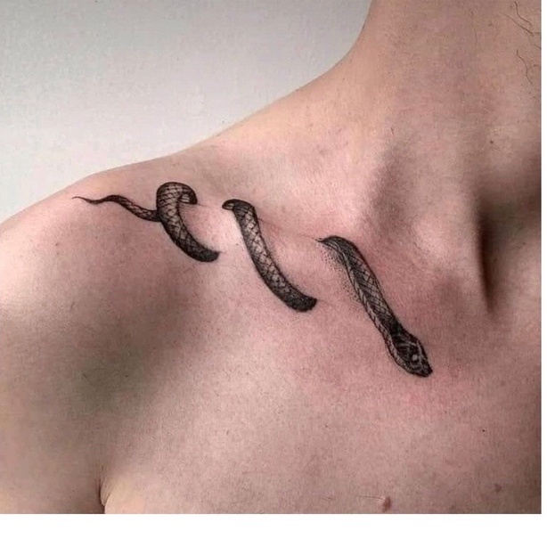 Jual TATEMPO tato temporer - Snake On Collarbone/Tato Ular di