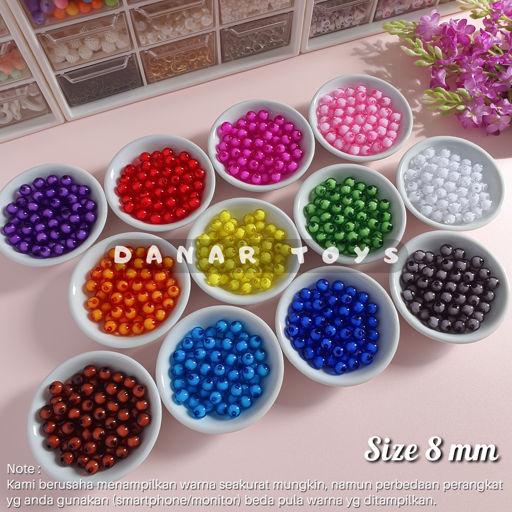 Jual MAINAN ANAK PEREMPUAN MANIK MERONCE BEADS DIY KRISTAL ISI MUTIARA ...