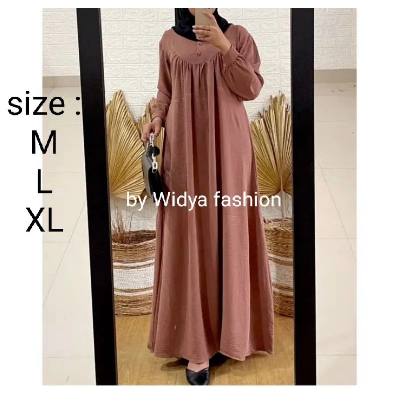 Gamis Windy Crinkle Airflow Premium Wanita Muslim