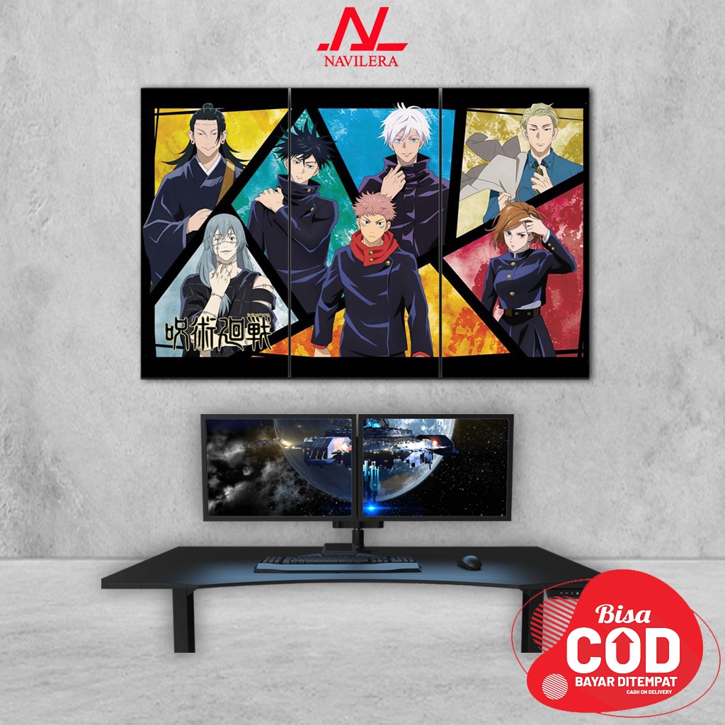 Jual NAVILERA - Hiasan Dinding Kamar Poster Kayu Anime Jujutsu No ...