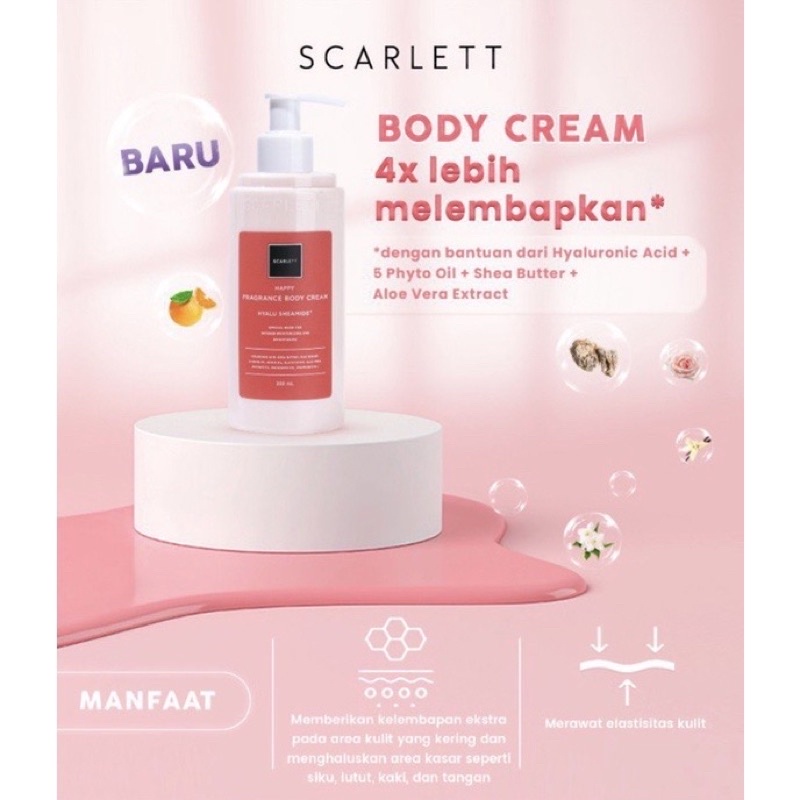 Jual Promo Terlaris Shopee Scarlett Whitening Body Lotion Happy Body Cream Body Serum Sabun 2488