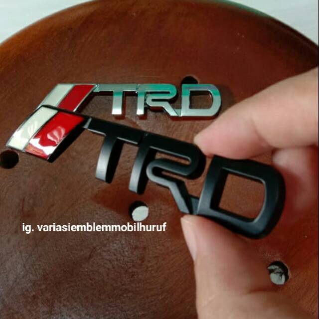 Jual Emblem Logo Trd Toyota Calya Yaris Camry Fortuner Avanza Agya Soluna Etios Veloz Shopee