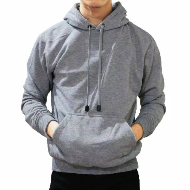 Fleece Polos Hoodie Bahan Cotton Fleece Hoodie Pria Jaket Hoodie