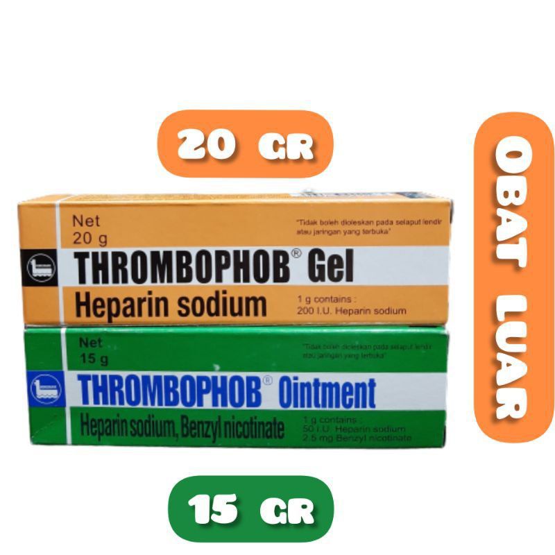 Jual Thrombophob Gel 20g / Thrombophob Ointment 15g Untuk Mengatasi