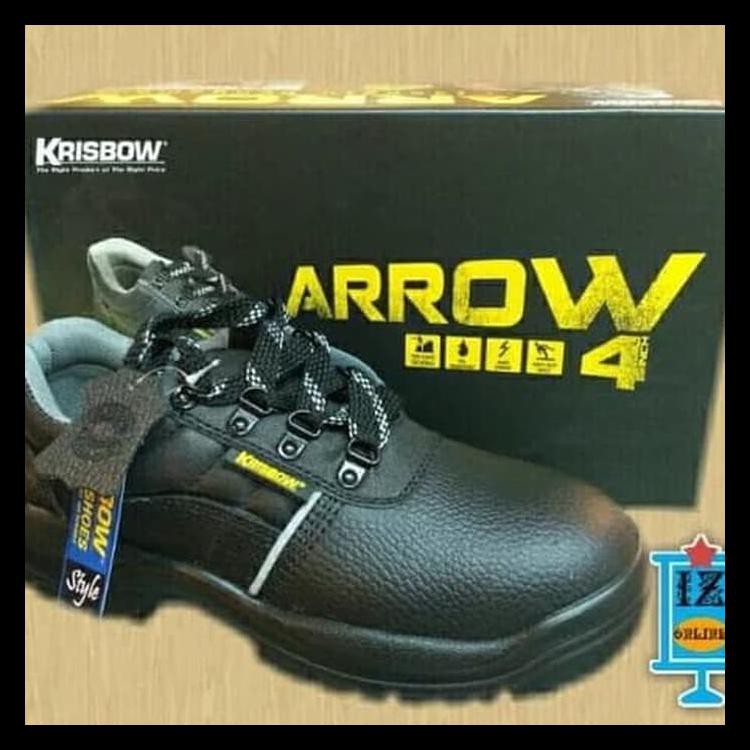 Jual Sepatu Pengaman Krisbow Safety Shoes Arrow 4 Inci Sepatu Sefty Hitam 42 Kode 854