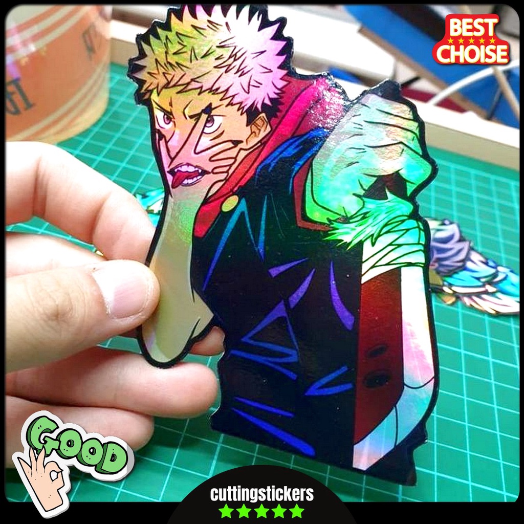 Jual Stiker Sticker Hologram Anime Psh Besar Jujutsu Kaisen Yuji Itadori Shopee Indonesia