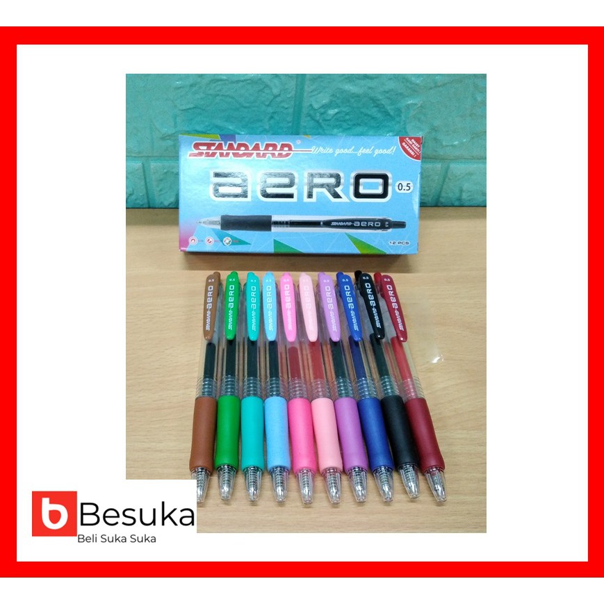 Jual BALLPOINT STANDARD AERO 0.5 MM (COLOR) | Shopee Indonesia