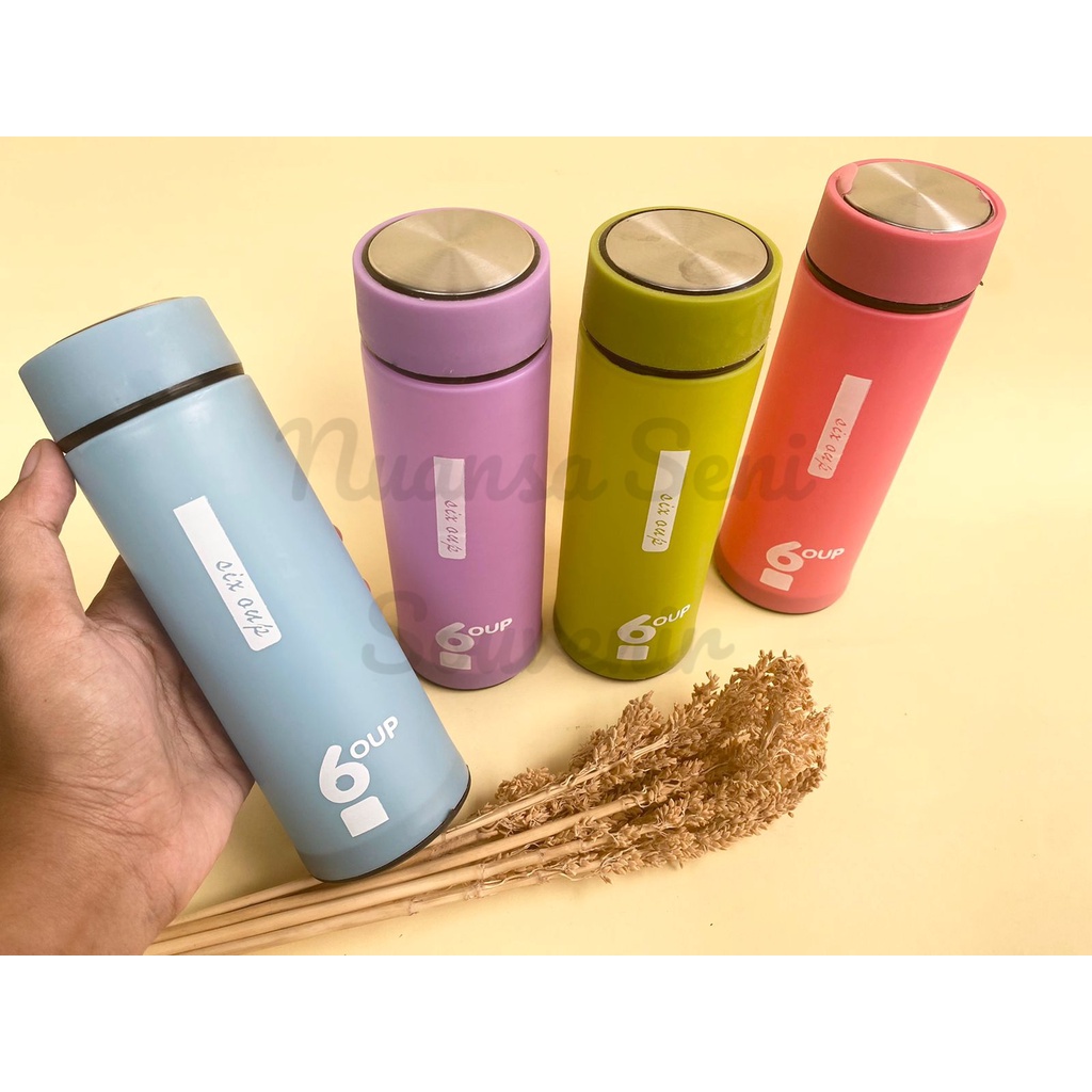 Jual Souvenir Botol Minum 6oup Botol Termos Kaca Six Oup Botol Tumbler Warna Infused Water Botol 0991