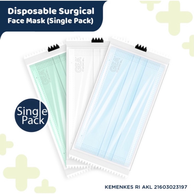 Jual MASKER GEA SINGLE PACK MASKER MEDIS SURGICAL MASK MEDICALONLINE ...