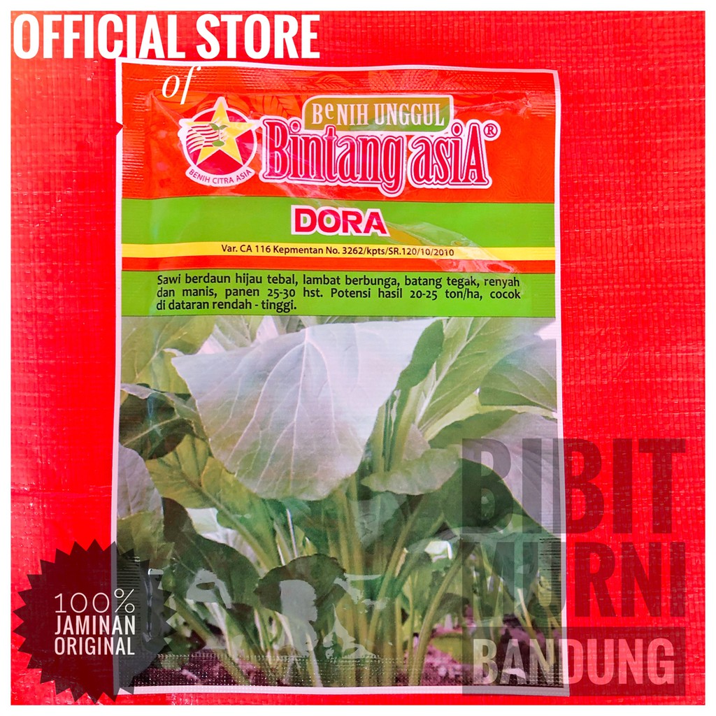 Jual Benih Bibit Sawi Hijau Caisim Coisim Dora 25 Gram Original Pack