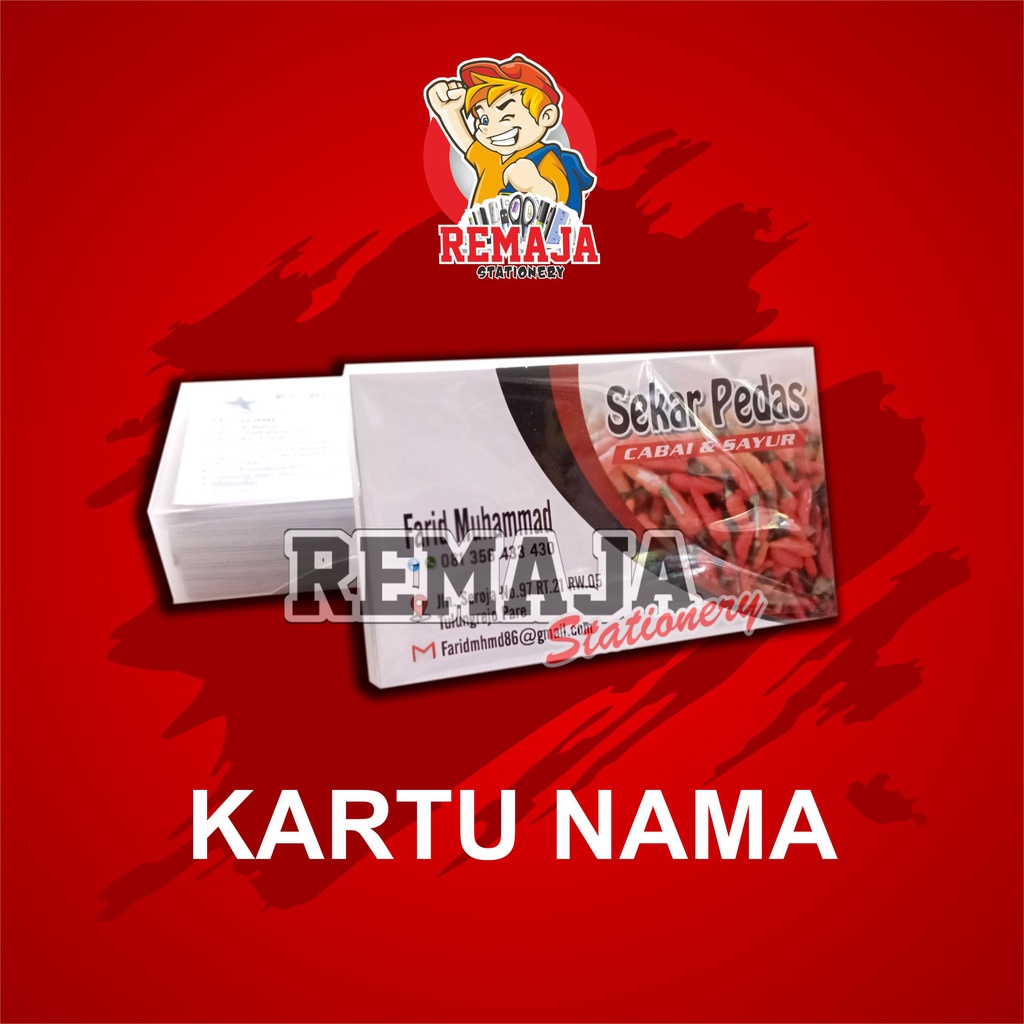 Jual Cetak Kartu Nama Bahan Art Paper/art Carton 260gr | Shopee Indonesia