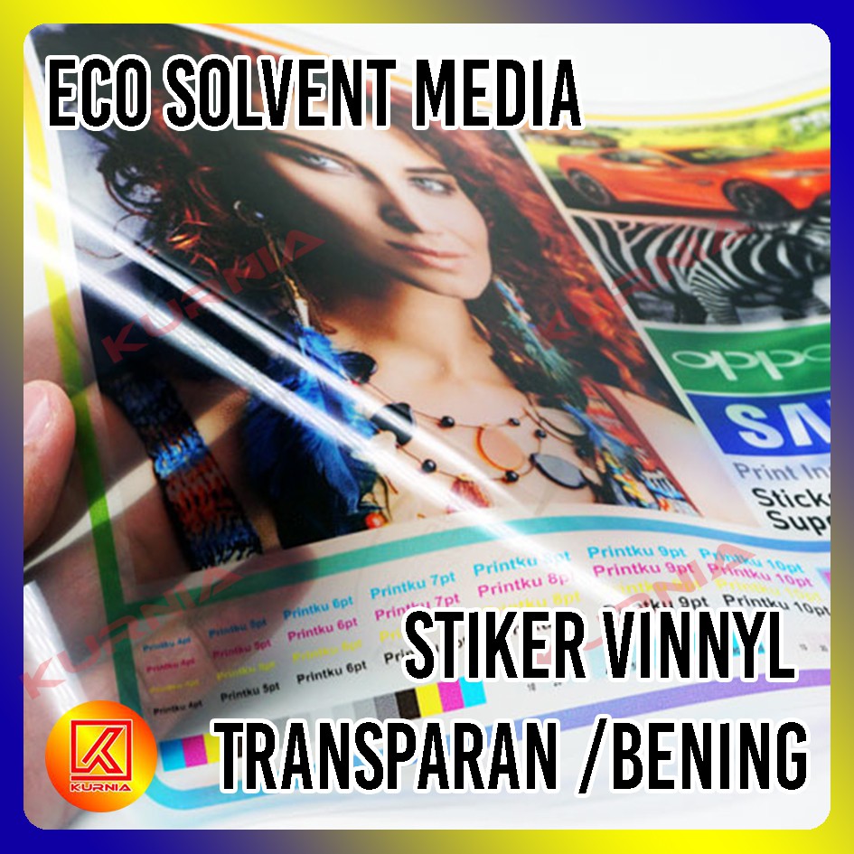 Jual Stiker vinyl Ritrama Transparan / Vinnyl Eco Solvent / bening L ...