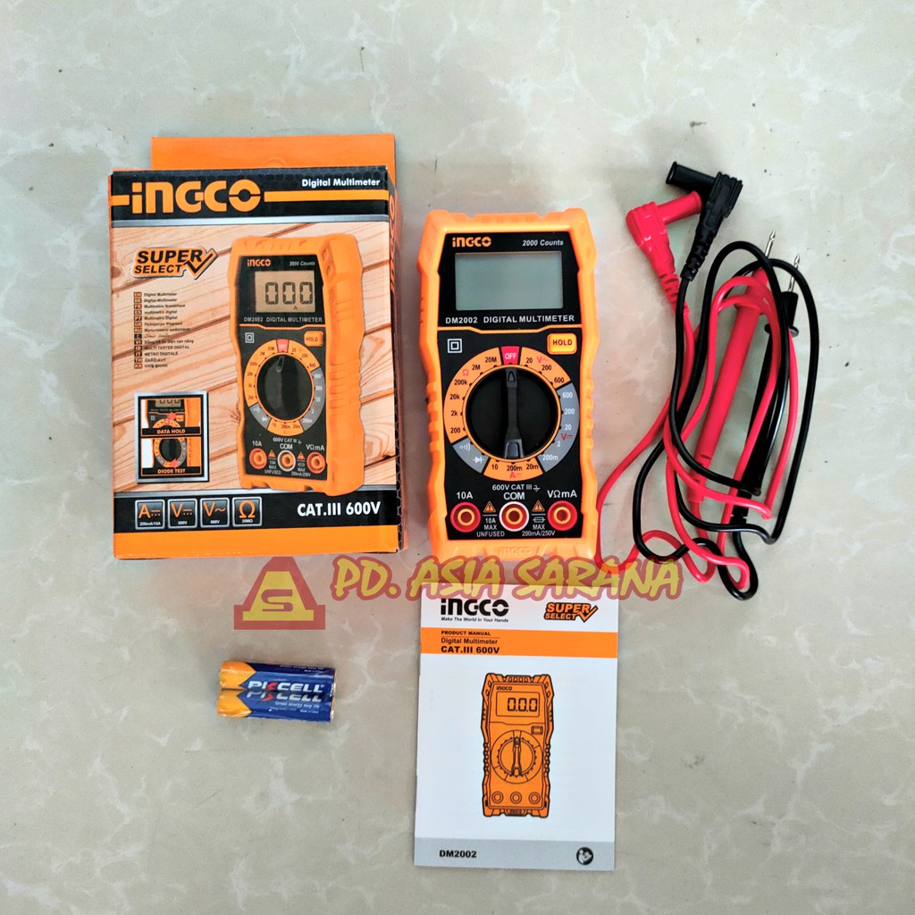 Jual Digital Multimeter LCD INGCO DM2002 Multitester Multi Tester ...