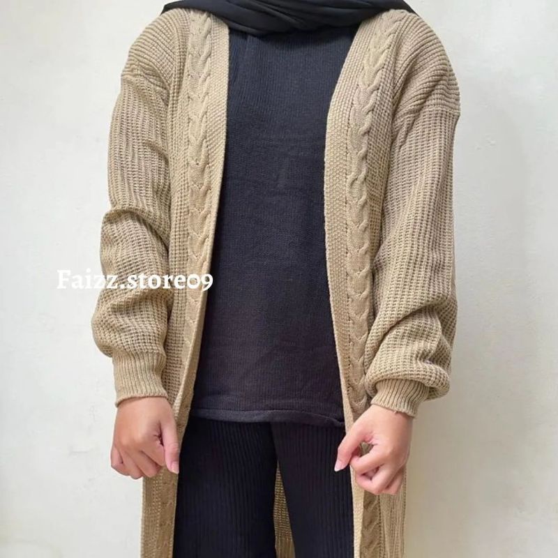 Jual LONG CARDY RAJUT OVERSIZE MOTIF CABLE - CARDIGAN RAJUT PANJANG ...