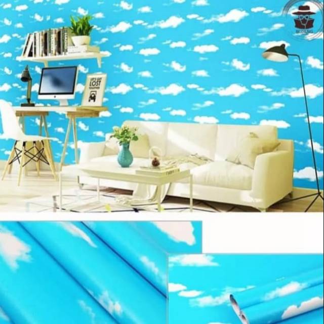 Jual Wallpaper stiker dinding motif awan LIGHT | Shopee Indonesia
