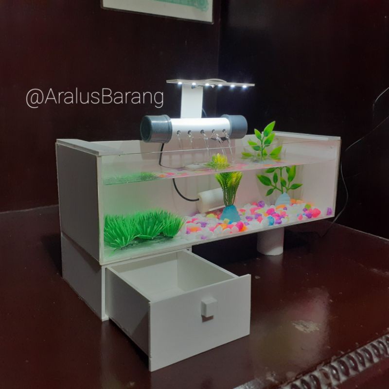 Jual Aquarium Minimalis Fullset Dengan Filter Dan Lampu LED | Shopee ...