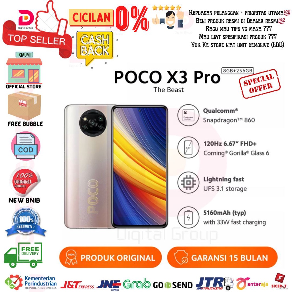 Jual XIAOMI POCO X3 Pro 8/256 GB GARANSI RESMI | Shopee Indonesia