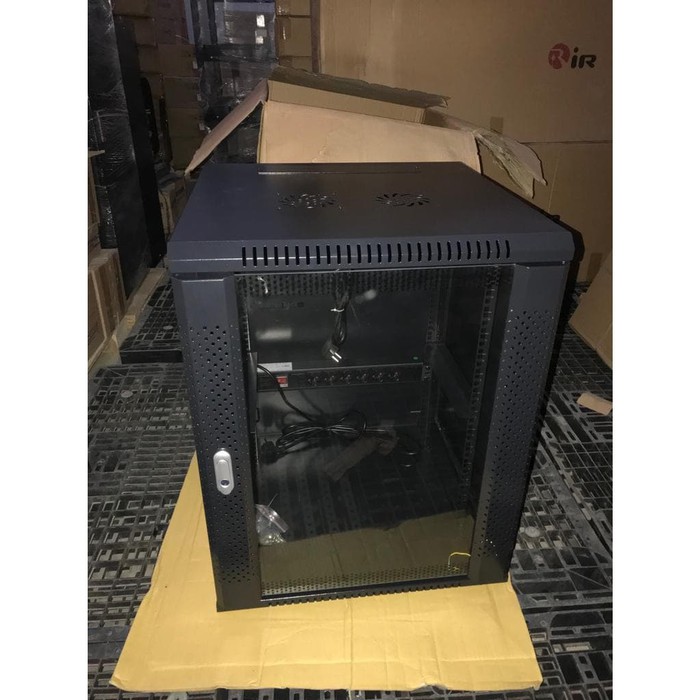 Jual Spesial Wallmount Rack 8U Depth 500mm Single Door 19'' Rack Server ...