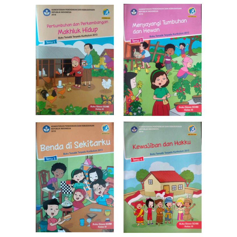 Jual Buku Tematik SD Kelas 3 Semester 1 (4 Buku) | Shopee Indonesia