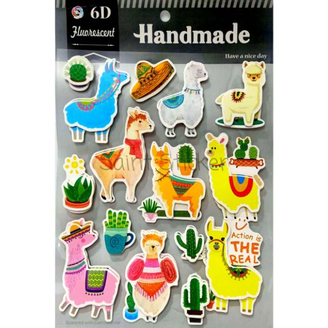 Jual Sticker Timbul Gambar Tempel Stiker Anak 3D Besar Karakter Hewan ...