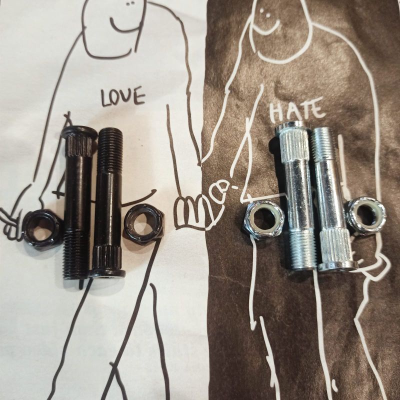 Jual Hollow Kingpin Skateboard (Silver and Black) Shopee Indonesia