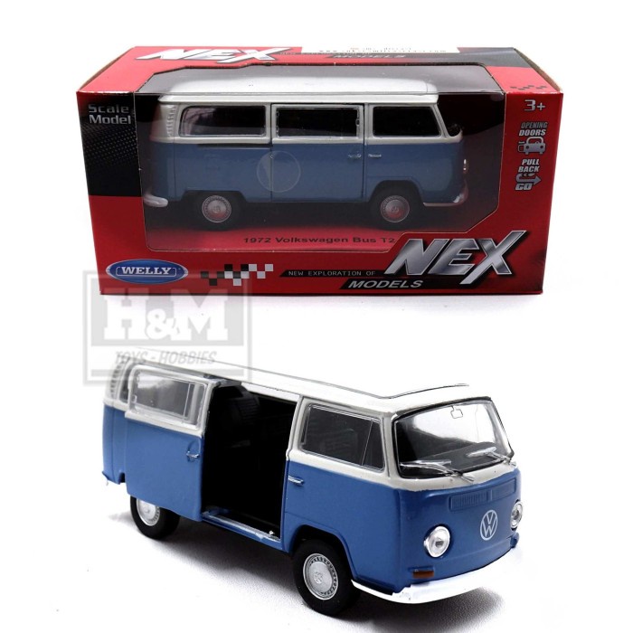 Modèle réduit Vw T2 Bus, Pompier, 1972 1/24 | Welly