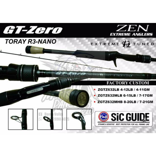 ZAGAN 2023 NEW ZEN GT-ZERO 2, I Extreme Tuned Baitcast & Spinning Fishing  Rod BC Baitcasting Toray Dan Fuji SIC Guide