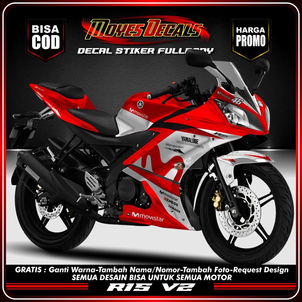 Jual Decal R15 V2 Motif Moviestar Custom Line | Shopee Indonesia